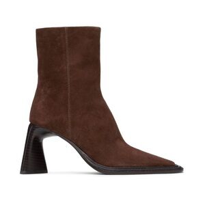 Alexander Wang Booker 85mm Suede Ankle Boots In Espresso. Size 7/37